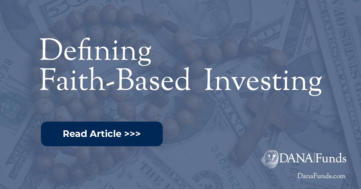 Defining Faith-Based Investing