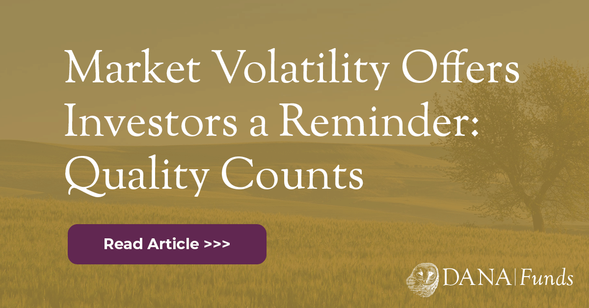 Market Volatility Offers Investors a Reminder: Quality Counts